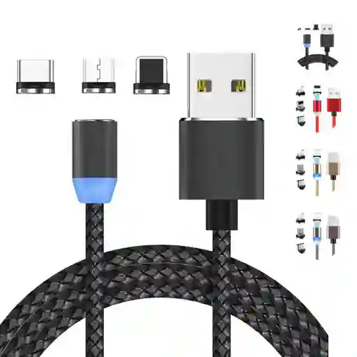 Cable Datos Carga Original 3 En 1 Resistente Magnético