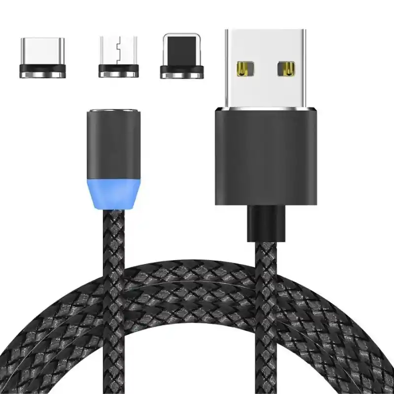Cable Datos Carga Original 3 En 1 Resistente Magnético