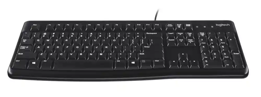 Teclado Logitech K120 Qwerty Membrana Español Color Negro