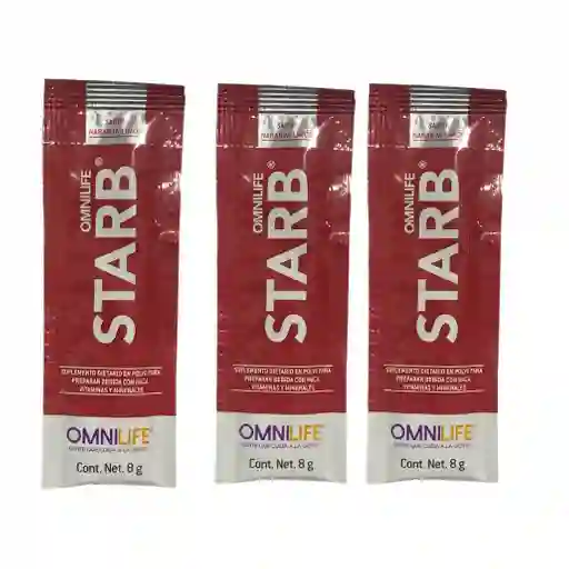 3 Sobres De Starb Naranja Limon Omnilife