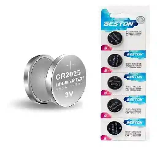 Pila De Litio 3v Beston Cr2025 · Pack X 5 Und