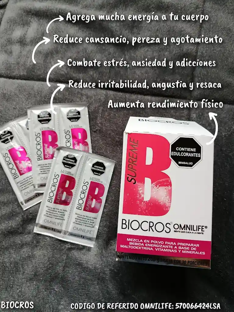 3 Sobres De Biocros Supreme Omnilife