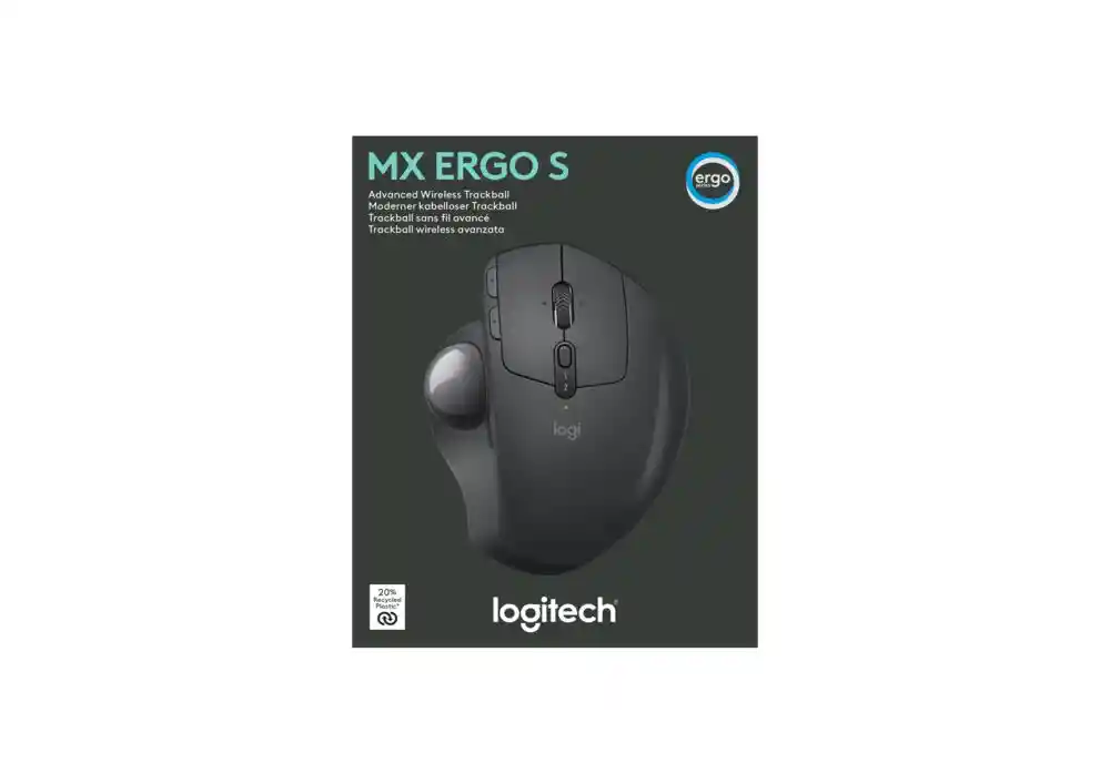 Mouse Logitech Mx Ergo S, Trackball Inalámbrico / Recargable Color Gris