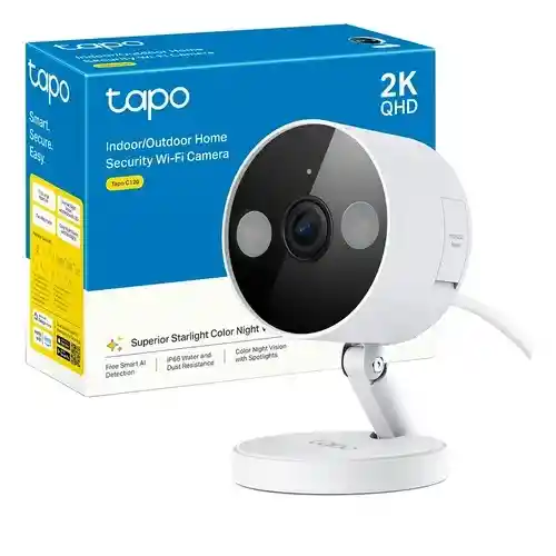 Cámara De Seguridad Tp-link Tapo 2k Qhd, Visión Nocturna