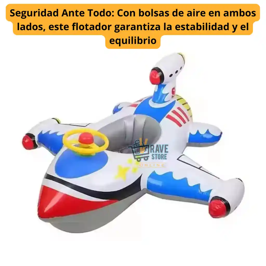 Flotador Inflable Avión Para Niños 3 A 6 Años