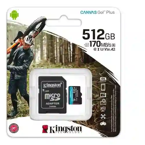 Memoria Micro Sd Kingston Sdcg3/512gb 170 Mb/seg 512 Gb