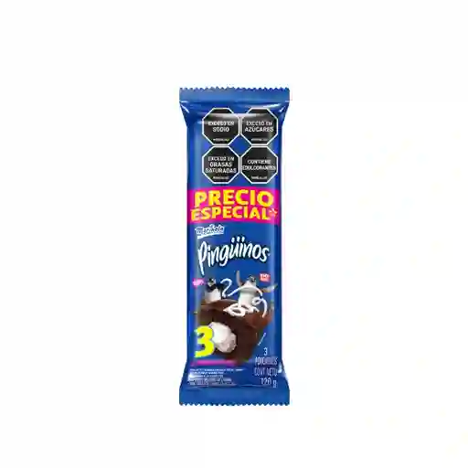 Pingüinos Ponqué de Chocolate