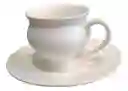 Set De 6 Pocillos Y Platos De Porcelana Con El Pocillo Color Blanco, Verde O Azul