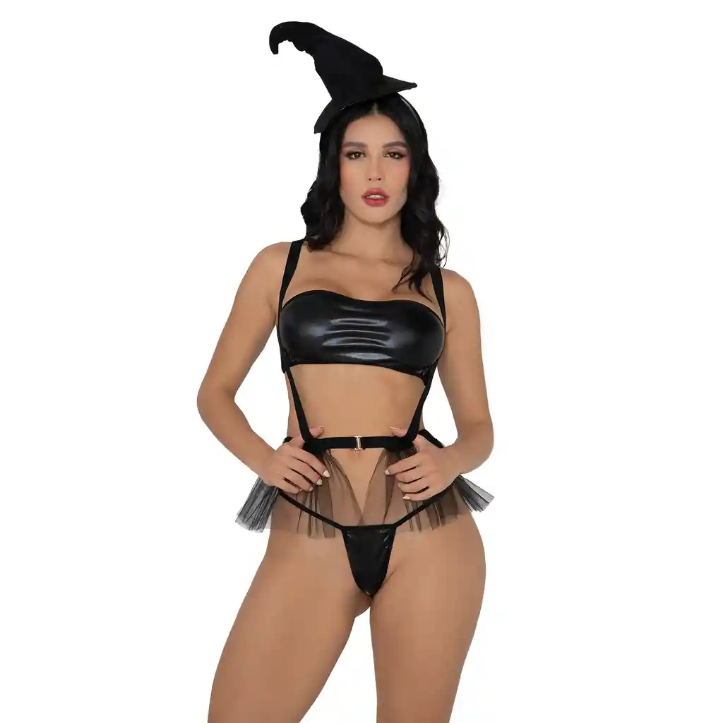 Disfraz Erótico Salem Talla M/l Lerot Brujita Sexy