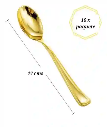 Cuchara Dorada Plastica