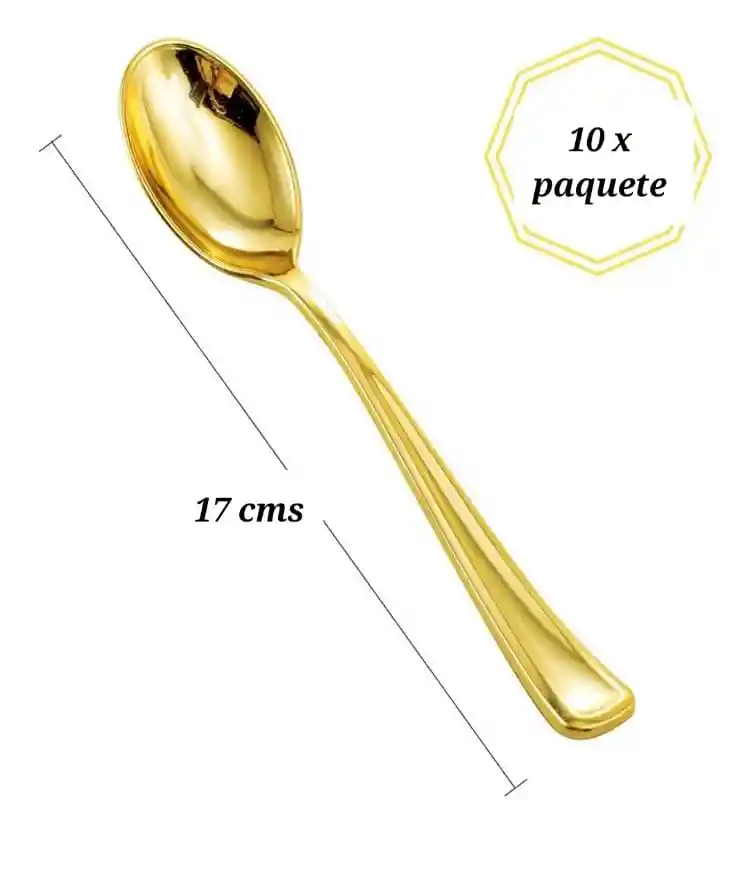 Cuchara Dorada Plastica