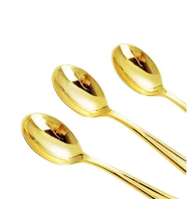Cuchara Dorada Plastica