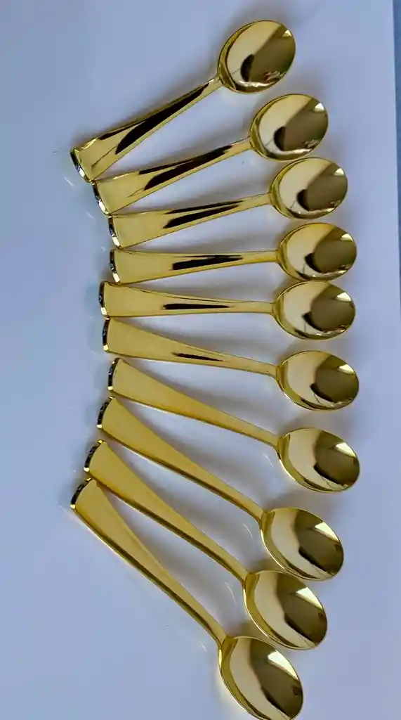 Cuchara Dorada Plastica