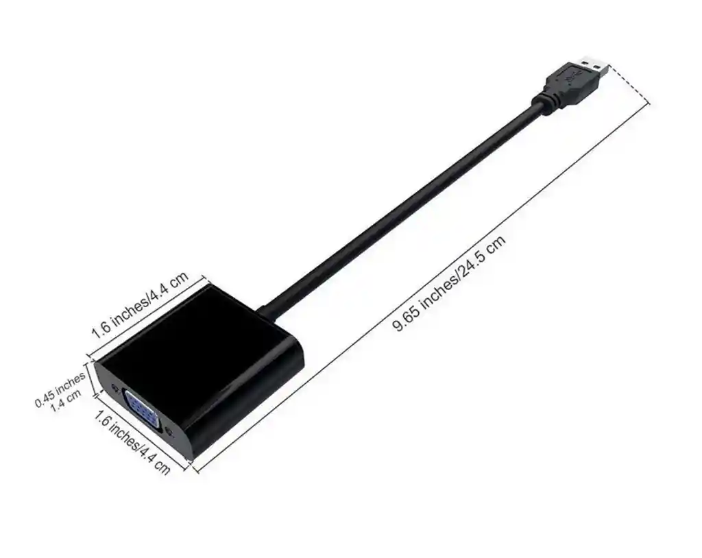 Cable Adaptador Convertidor Usb 3.0 A Vga - Soporta Usb 2.0