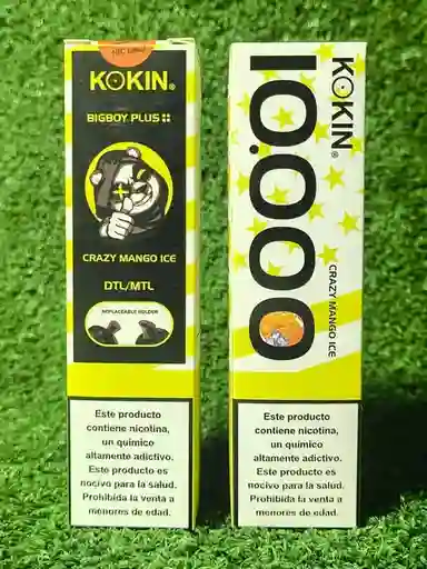 Kokin 10.000 Hits | Crazy Mango Ice | Recargables| Vapers | Big Boy Plus