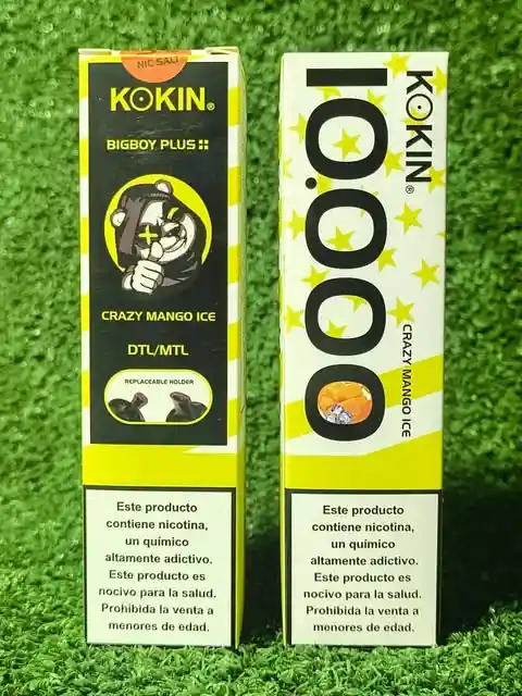 Kokin 10.000 Hits | Crazy Mango Ice | Recargables| Vapers | Big Boy Plus