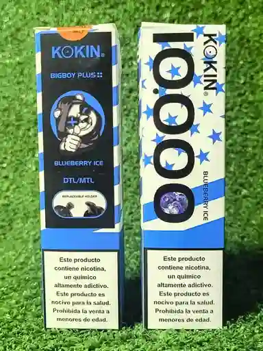 Kokin 10.000 Hits | Blueberry Ice | Recargables| Vapers | Big Boy Plus