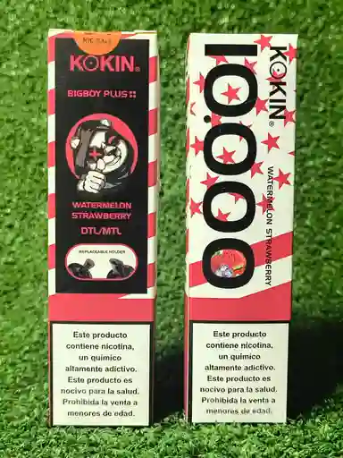 Kokin 10.000 Hits | Watermelon Strawberry Recargables| Vapers | Big Boy Plus