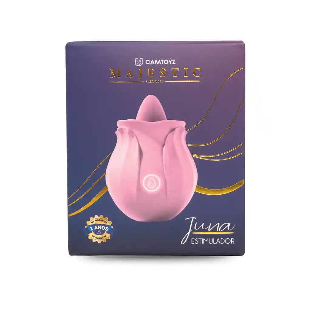 Vibrador Con Lengua Rosa Juna Majestic Recargable Rosado