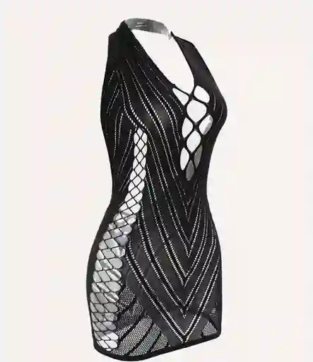 Malla En Vestido Con Cuello