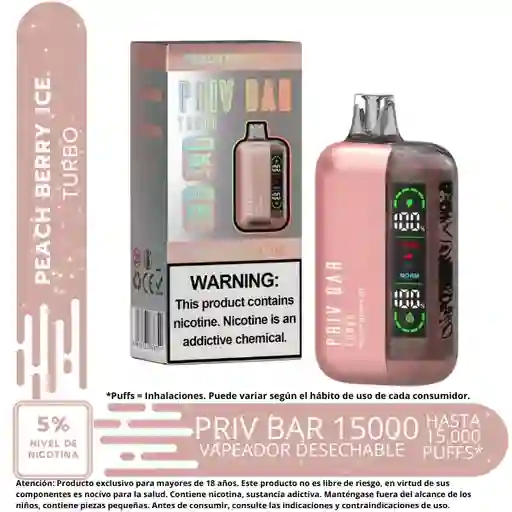 Vape Priv Bar Peach Berry Ice