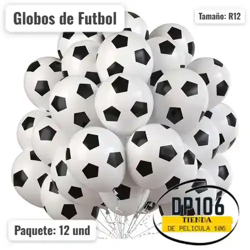 Globos De Futbol 12 Und