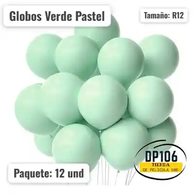 Globos Verde Pastel 12 Und