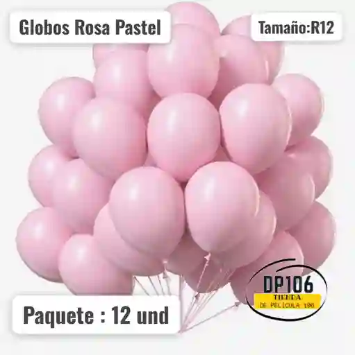 Globos Rosa Pastel 12 Und
