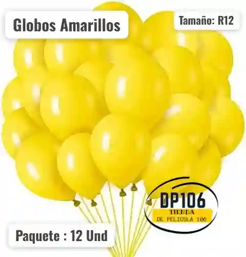 Globos Amarillos 12 Und