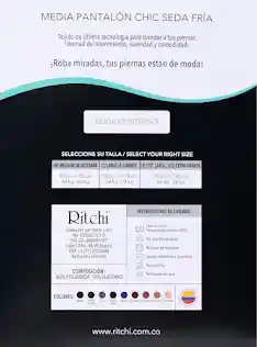 Media Velada Pantalon Seda Fria Color Natural Talla L Marca Ritchi