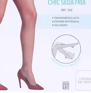 Media Velada Pantalon Seda Fria Color Natural Talla L Marca Ritchi