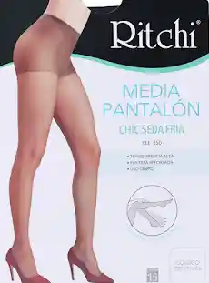 Media Velada Pantalon Seda Fria Color Negro Talla L Marca Ritchi