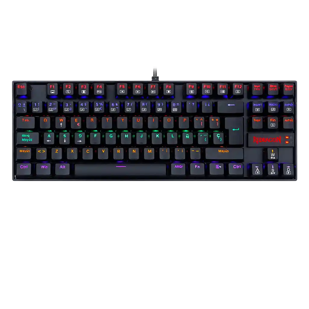 Teclado Gamer Mecánico Redragon K552 Kumara Iluminación Rgb Switch Blue