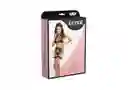 Disfraz Conjunto Lenceria Ela Negro S/m