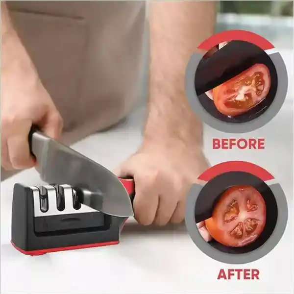 Ayudante De Cocina 3 En 1 Afilador Pela Papas Cuchillo
