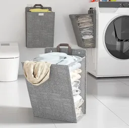 Cesta De Lavandería Adhesiva Multifuncional Plegable