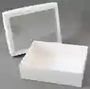 Caja Base Y Tapa Blanca Con Acetato 23x18x6.5