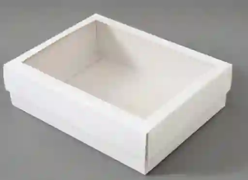 Caja Base Y Tapa Blanca Con Acetato 23x18x6.5