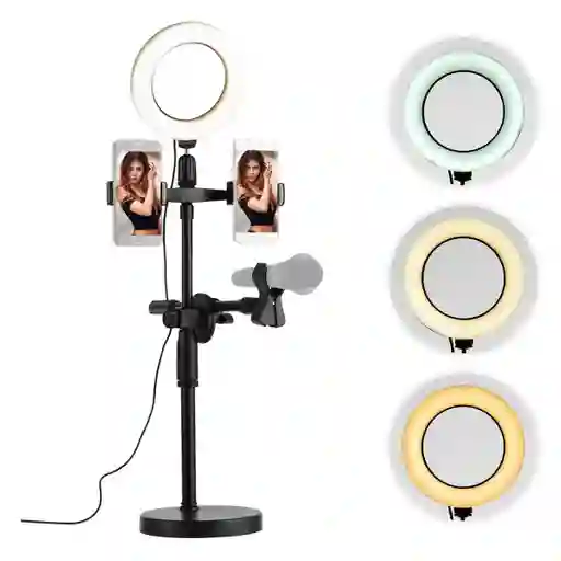 Aro De Luz Con Soporte Para Celular Y Micrófono | Soporte M16