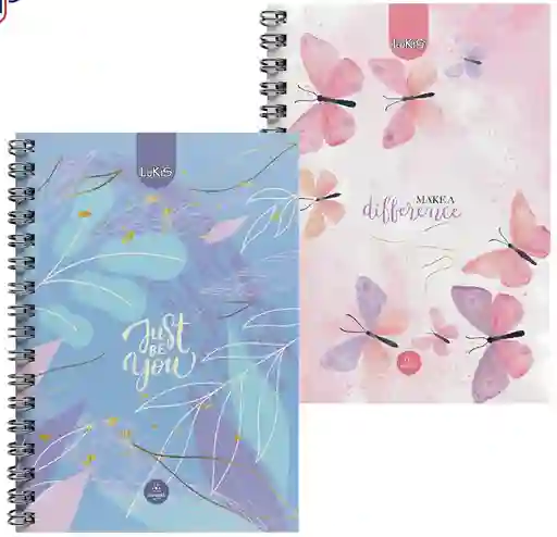 Cuadernos Pequeño De 5 Materias Argollado (160h-320pag)-luki