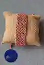 Pulsera De Macramé Hecha A Mano/ Pieza Única, Pulsera Diagonal - Esencia Salmón-rojo