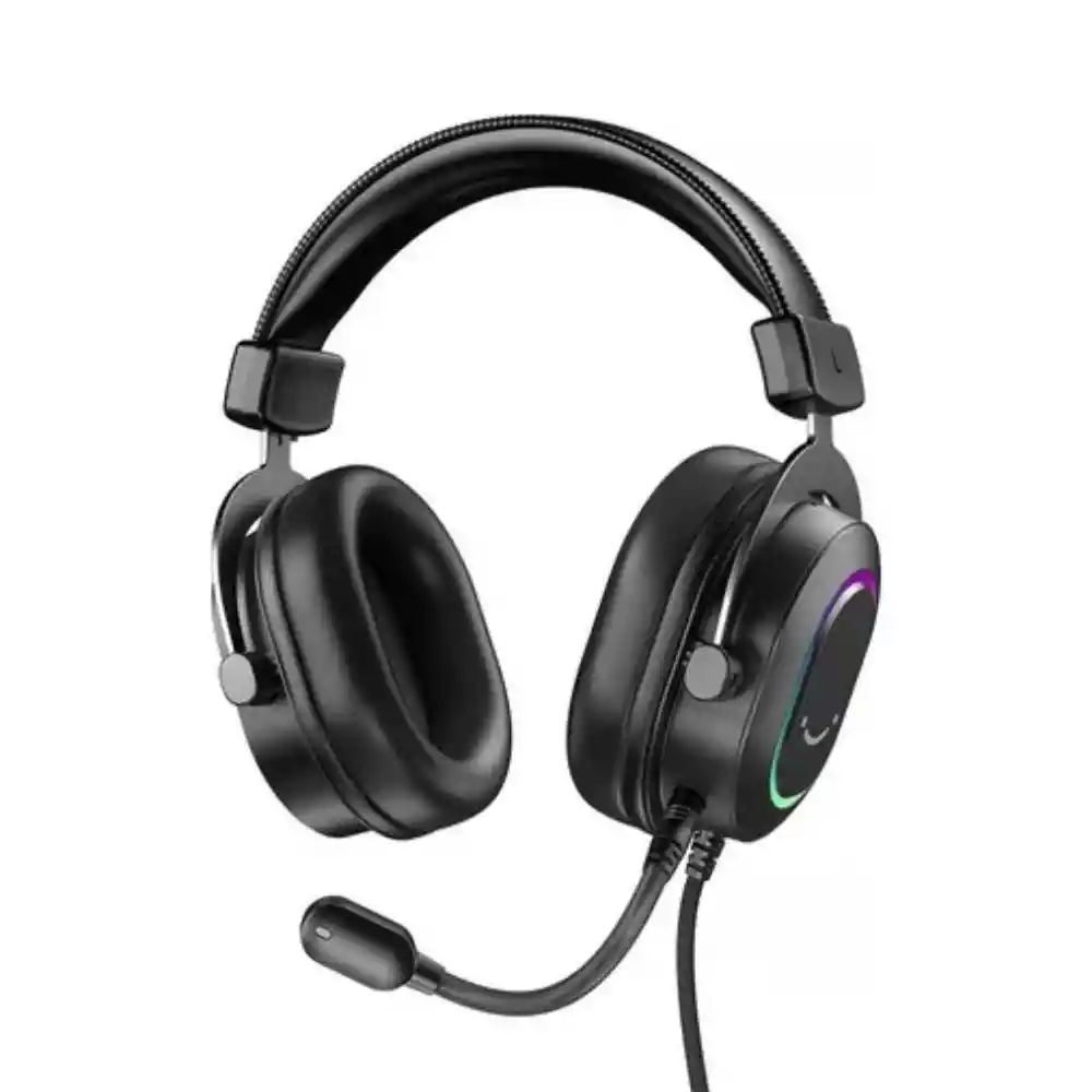 Fifine H6 Auriculares Gamer Rgb Usb Color Negro