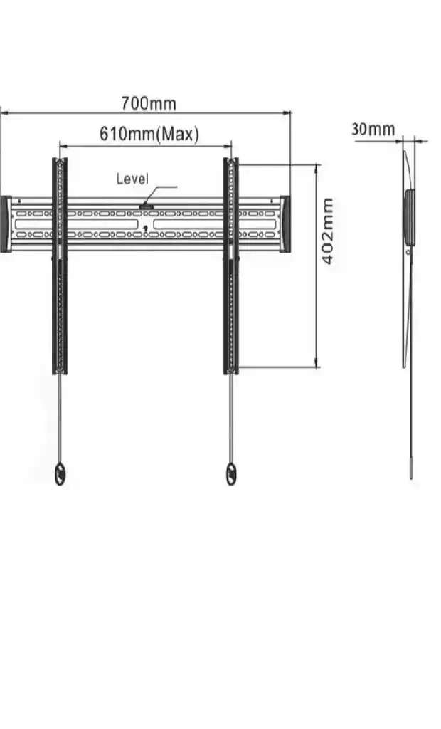Soporte Fijo Inclinado Para Tv 32-55 North Bayou Nb C2-t Color Negro