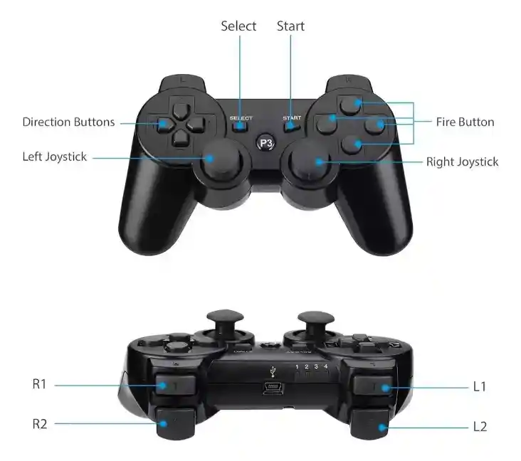 Control Compatible Para Consola Ps3 Inalambrico Dualshock 3 Negro