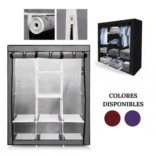 Closet Armario Plegable De Tela 3 Puertas Portátil Yh88130