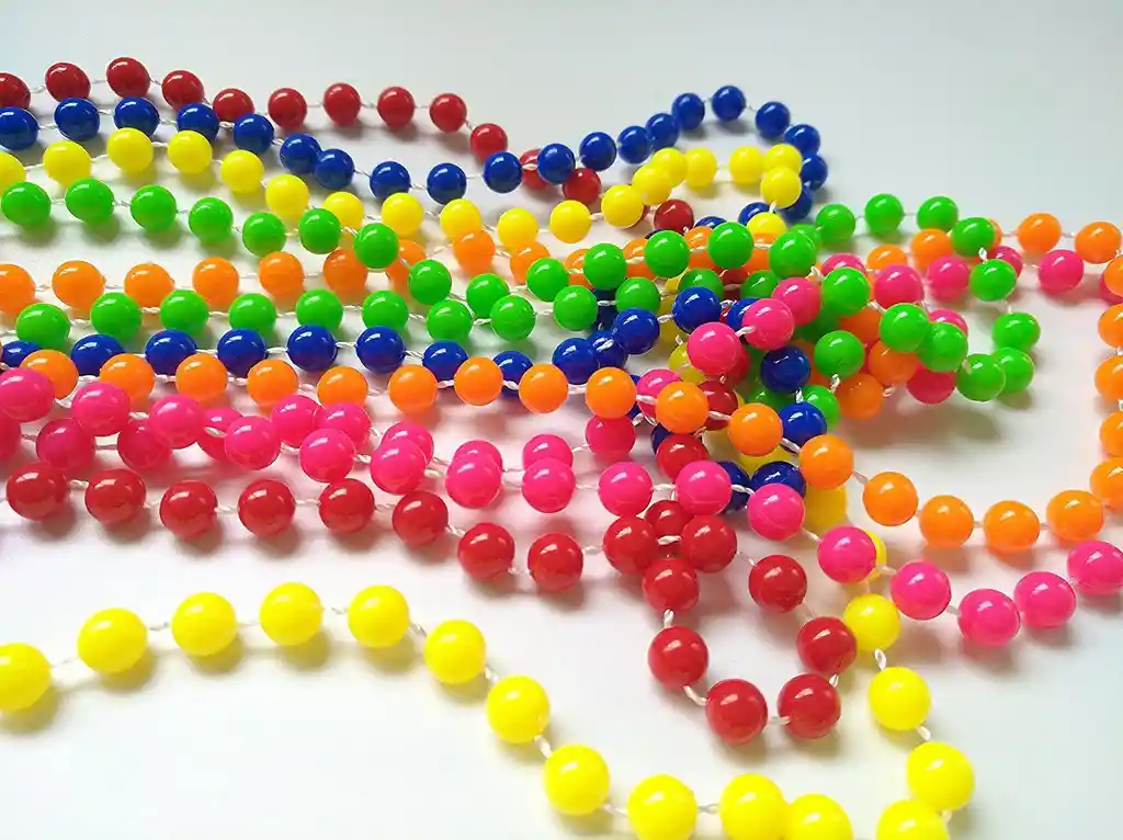 Collares De Bolitas Multicolor