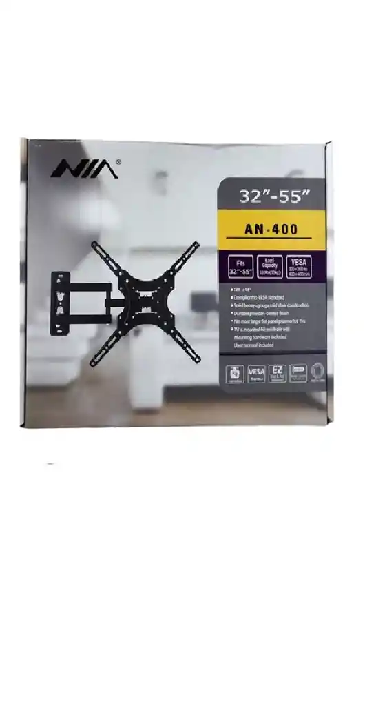 Soporte De Pared Movible Para Tv De 32 A 55 Pulgadas An400 Negro