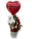 Ramo Rosas Y Oso Aniversario Cumpleaños Amor Y Amistad