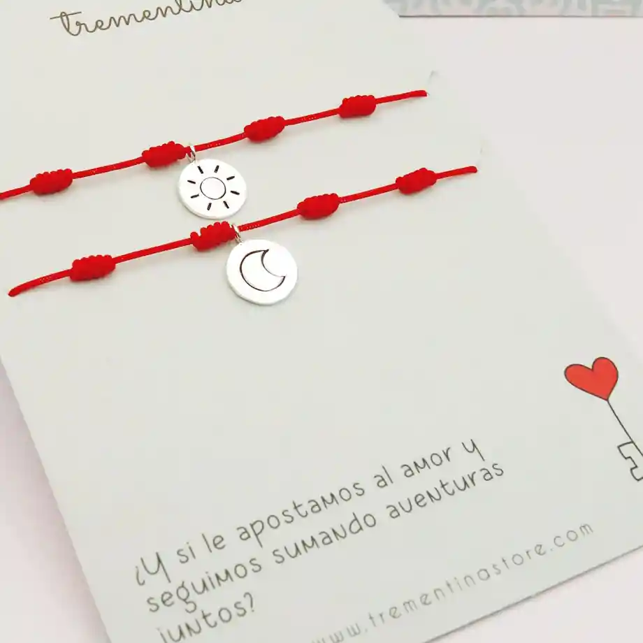 Pulsera Pareja Sol Y Luna