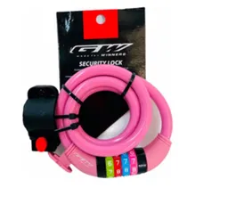 Candado De Cable Articulado De Clave 18x1500 Rosado